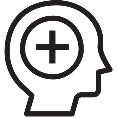 Head with target on brain